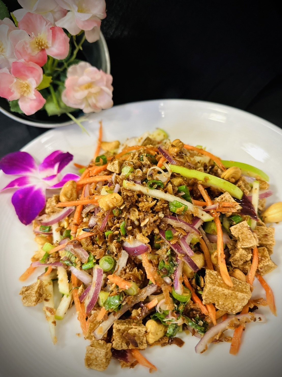 Vegan Thai stir fry with vegetables